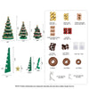Green Honeycomb Christmas Trees – Set of 3