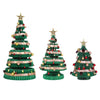 Green Honeycomb Christmas Trees – Set of 3
