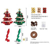 47cm Red & Green Honeycomb Christmas Trees – Set of 2