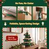 47cm Red & Green Honeycomb Christmas Trees – Set of 2