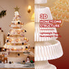 114cm White Pre-Lit Honeycomb Paper Christmas Tree