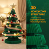 62cm Green Pre-Lit Honeycomb Paper Christmas Tree