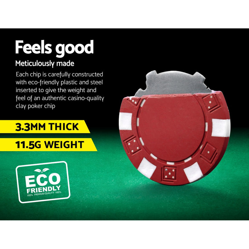 1000pc Poker Chips Set – Casino Texas Hold’em with Case