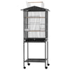 i.Pet 136cm Open Top Bird Cage Aviary with Stand & Wheels – Black