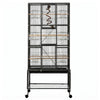 i.Pet 176cm 3-Tier Large Bird Cage Aviary with Ladder & Wheels – Black