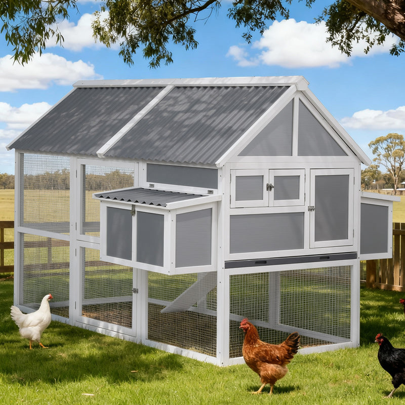 i.Pet Outdoor Chicken Coop & Rabbit Hutch with Run