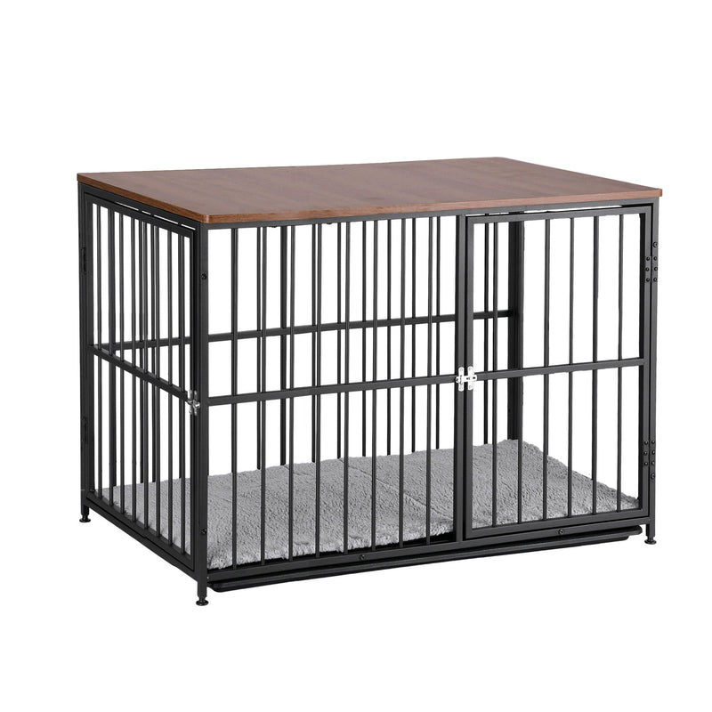 i.Pet XL Wooden Dog Crate Furniture 107cm Black
