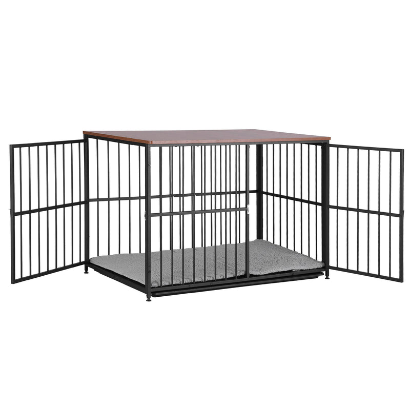 i.Pet XL Wooden Dog Crate Furniture 107cm Black
