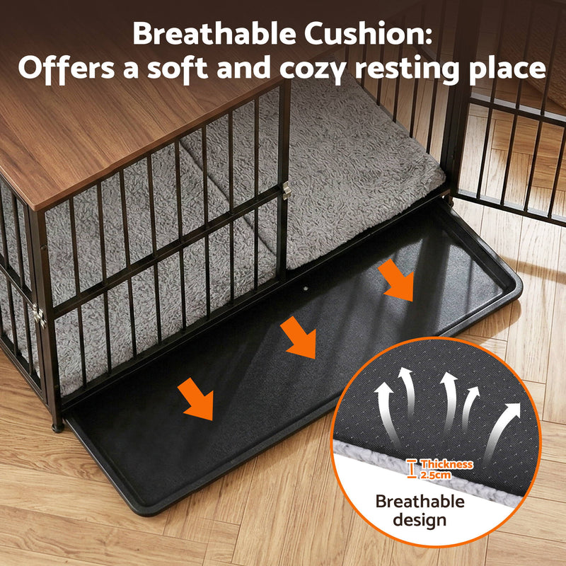 i.Pet XL Wooden Dog Crate Furniture 107cm Black