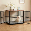 i.Pet Large Wooden Dog Crate Furniture 93cm Black
