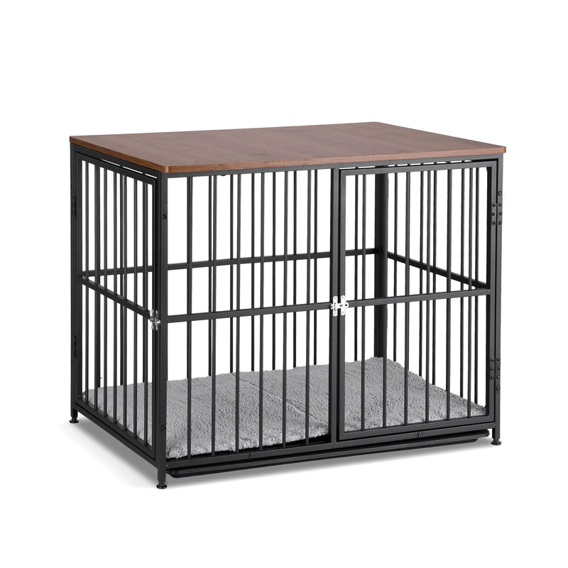 i.Pet Large Wooden Dog Crate Furniture 93cm Black