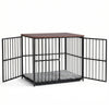 i.Pet Large Wooden Dog Crate Furniture 93cm Black
