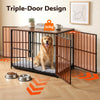 i.Pet Large Wooden Dog Crate Furniture 93cm Black