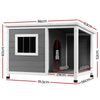 i.Pet Large Wooden Dog Kennel House – Log Style