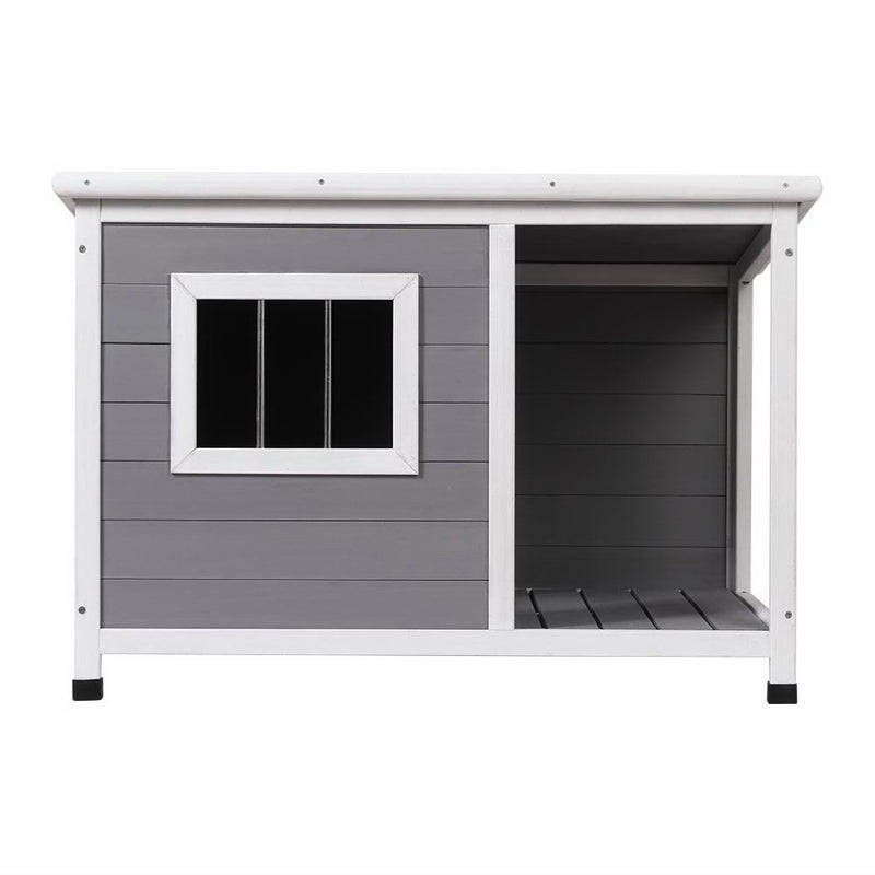 i.Pet Large Wooden Dog Kennel House – Log Style