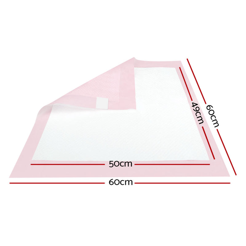i.Pet Pet Training Pads 200PCS – 60x60cm Pink