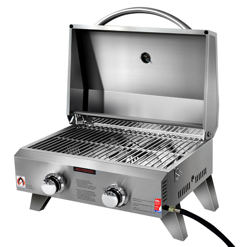 Grillz Portable 2-Burner Gas BBQ Grill