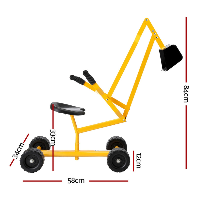 Keezi Kids Ride-On Digger Bulldozer – Yellow