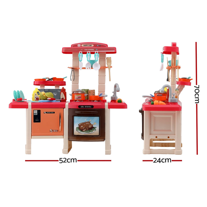 Keezi Kids Kitchen Play Set with Sound, Steam & Light Effects