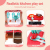 Keezi Kids Kitchen Play Set with Sound, Steam & Light Effects