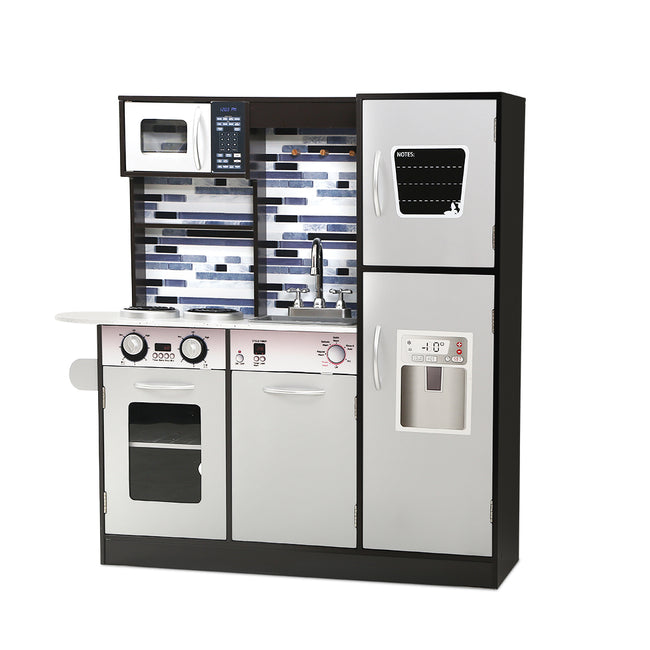 Keezi Wooden Pretend Kitchen with Oven & Fridge