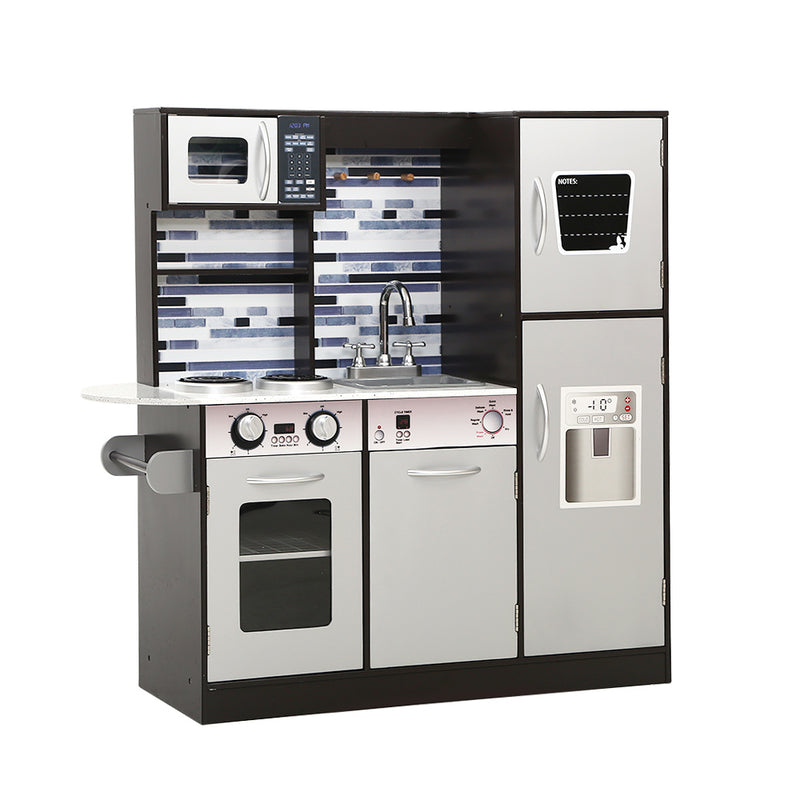 Keezi Wooden Pretend Kitchen with Oven & Fridge