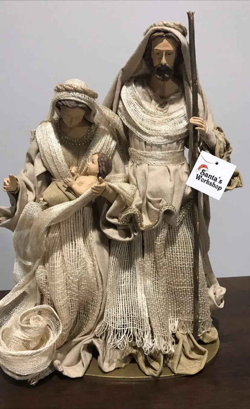 40cm Beige Holy Family Nativity Ornament