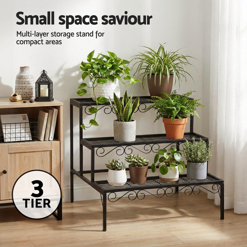 Artiss Metal Corner Plant Shelf – 3 Tiers