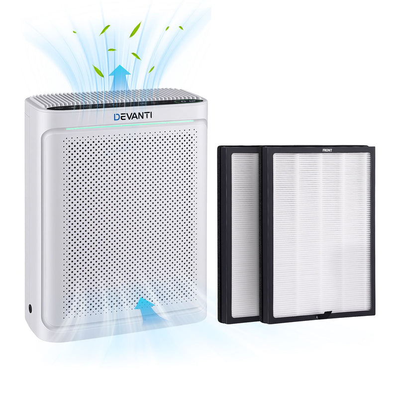 Devanti Air Purifier H12 HEPA PM2.5 Display + Spare Filter