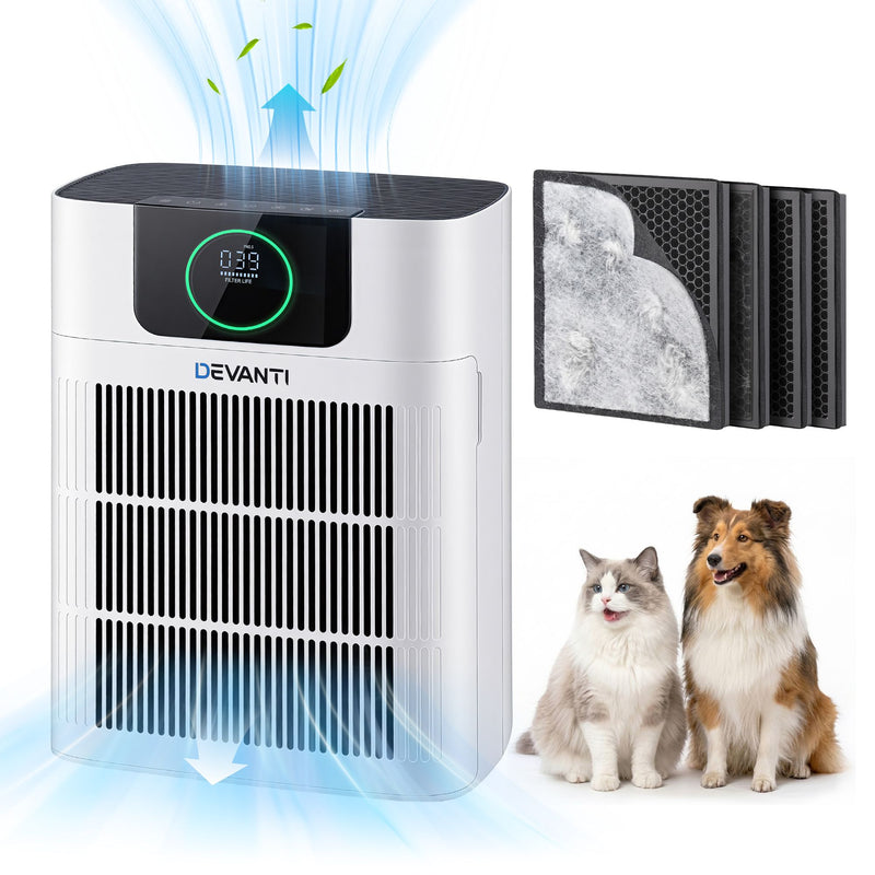 Devanti Pet Air Purifier H12 HEPA Replacement Filter White