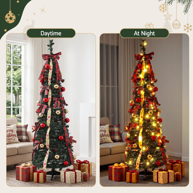 160cm Pre-Decorated Pop-Up Christmas Tree