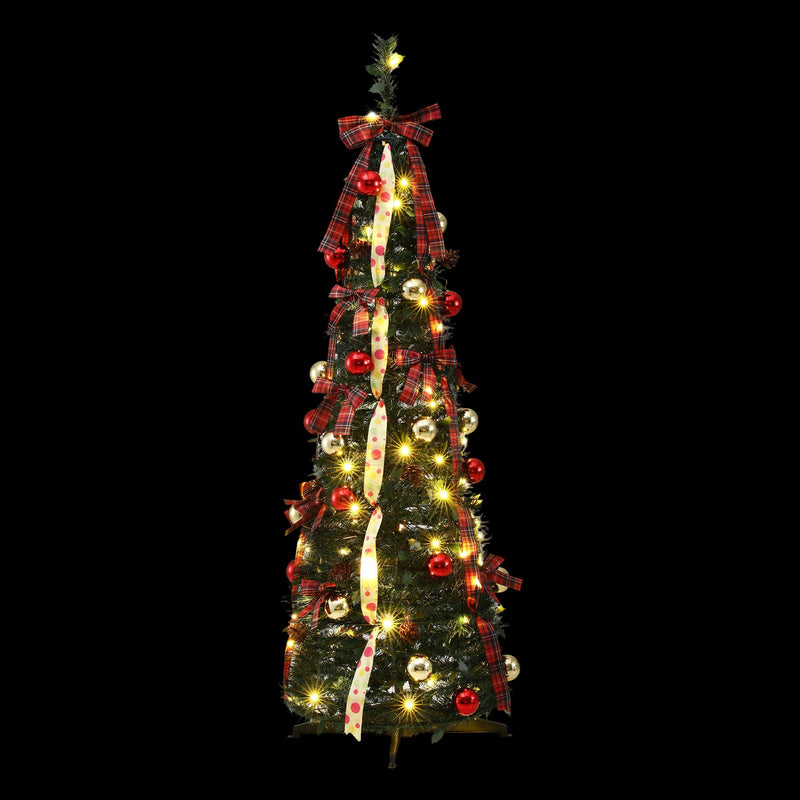 160cm Pre-Decorated Pop-Up Christmas Tree