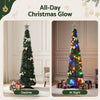 155cm Pre-Decorated Pop-Up Christmas Tree with Multicolour LEDs
