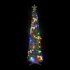 155cm Pre-Decorated Pop-Up Christmas Tree with Multicolour LEDs
