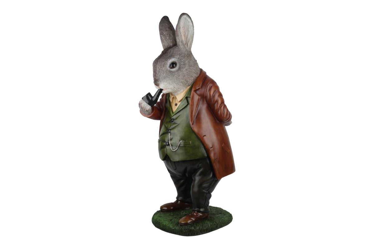 Large Standing Rabbit in Gentleman’s Clothing Statue