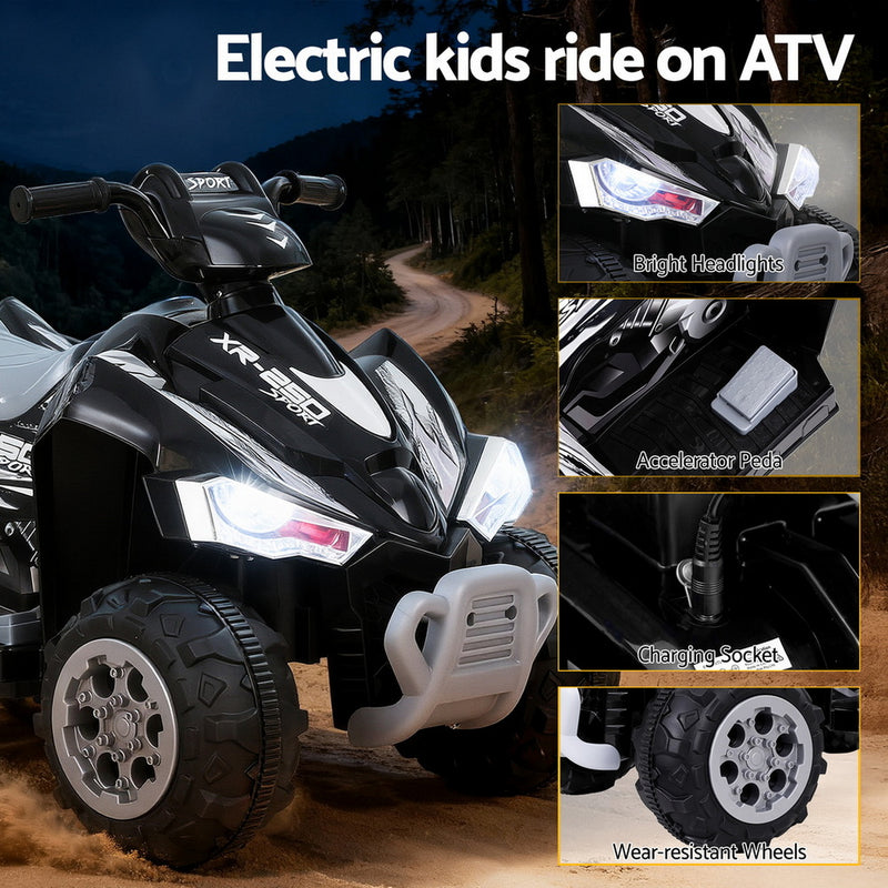 Rigo Kids 12V Electric Ride-On ATV Quad – Black