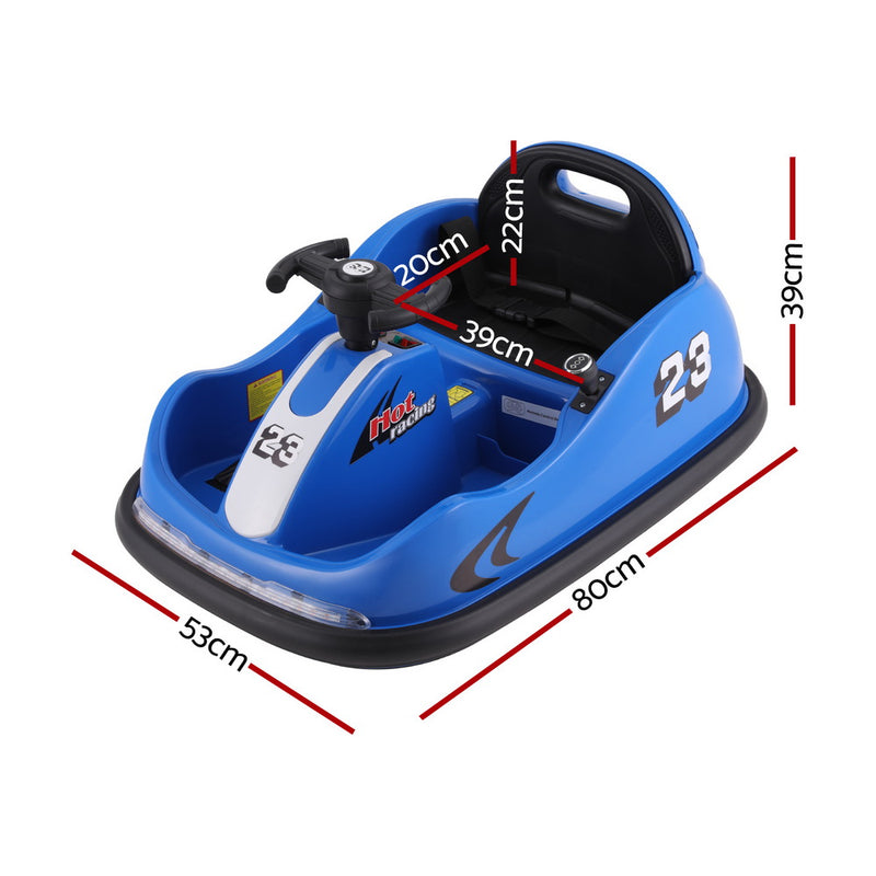 Rigo Kids 6V Electric Bumper Car with Remote – Blue