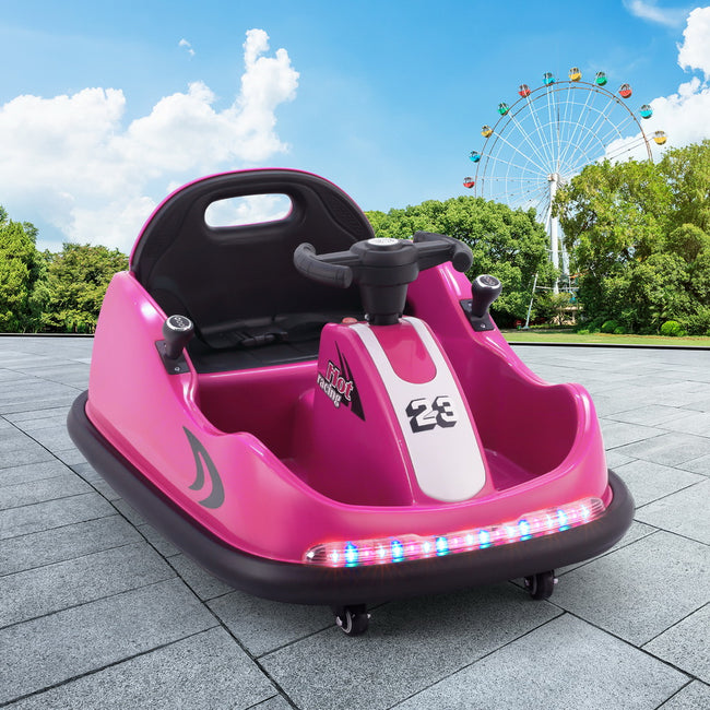 Rigo Kids 6V Electric Bumper Car with Remote – Pink