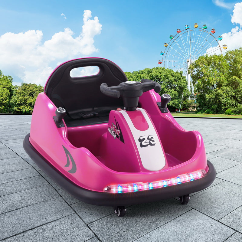 Rigo Kids 6V Electric Bumper Car with Remote – Pink