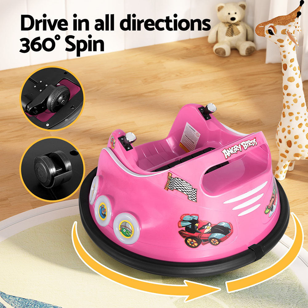 Pink Angry Birds Ride-On Bumper Cars