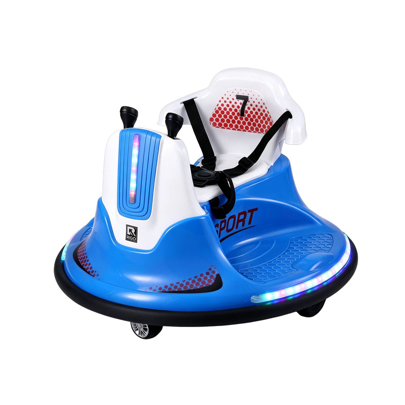 Rigo 12V Kids Ride-On Bumper Car with Remote – Blue