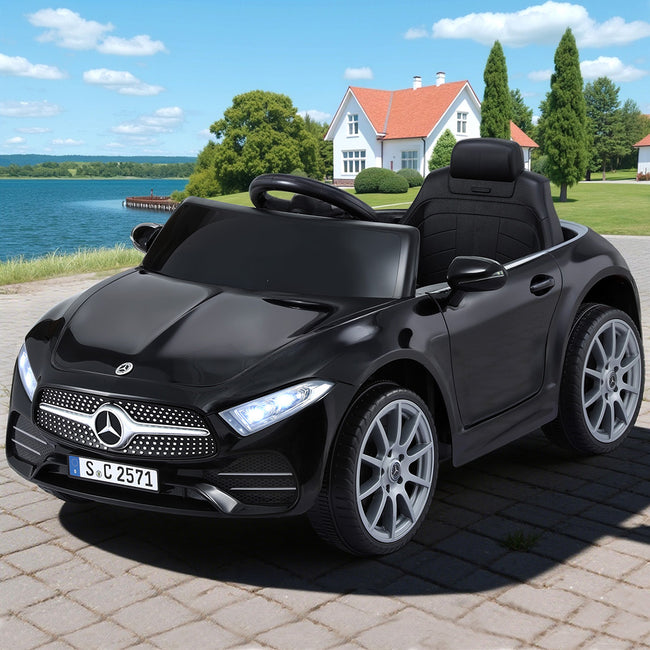 Kids Electric Ride-On Car – Licensed Outdoor Toy with Music & Remote (Black)