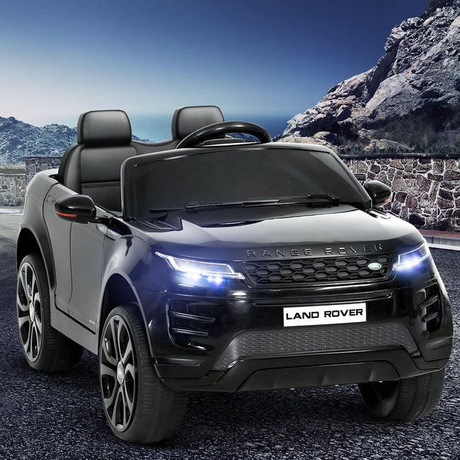 Kids Electric Ride-On Car – Land Rover Licensed (12V, Black)