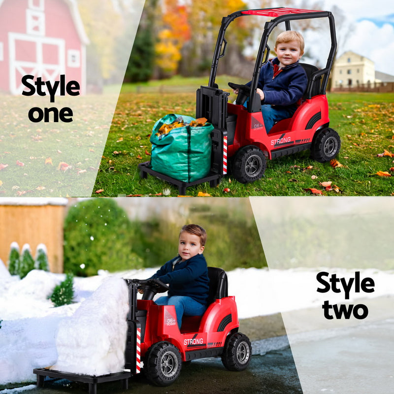 Rigo Kids 12V Electric Forklift Ride-On with Remote – Red