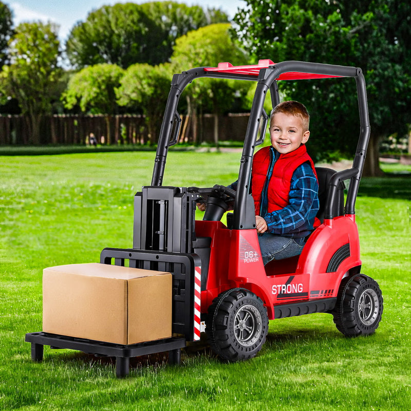 Rigo Kids 12V Electric Forklift Ride-On with Remote – Red