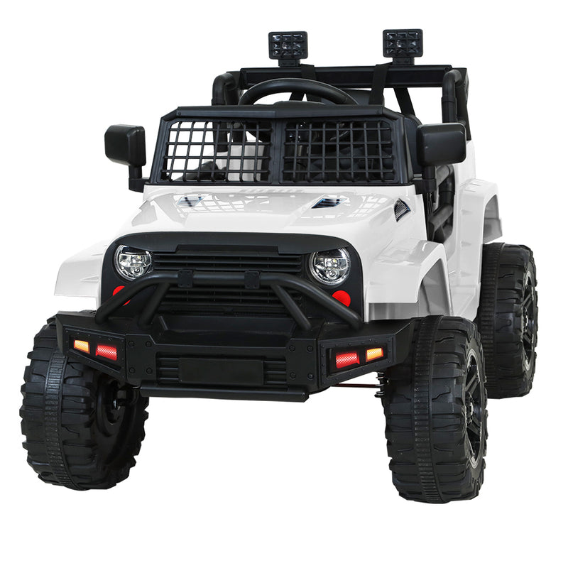 Rigo Kids Electric Ride-On Jeep – 12V Battery with Remote (White)