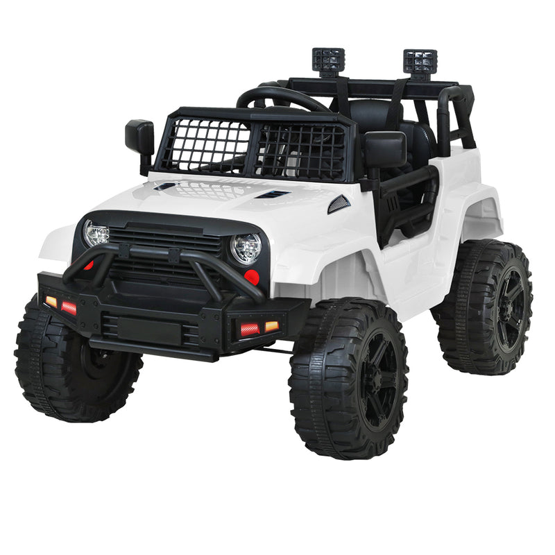 Rigo Kids Electric Ride-On Jeep – 12V Battery with Remote (White)