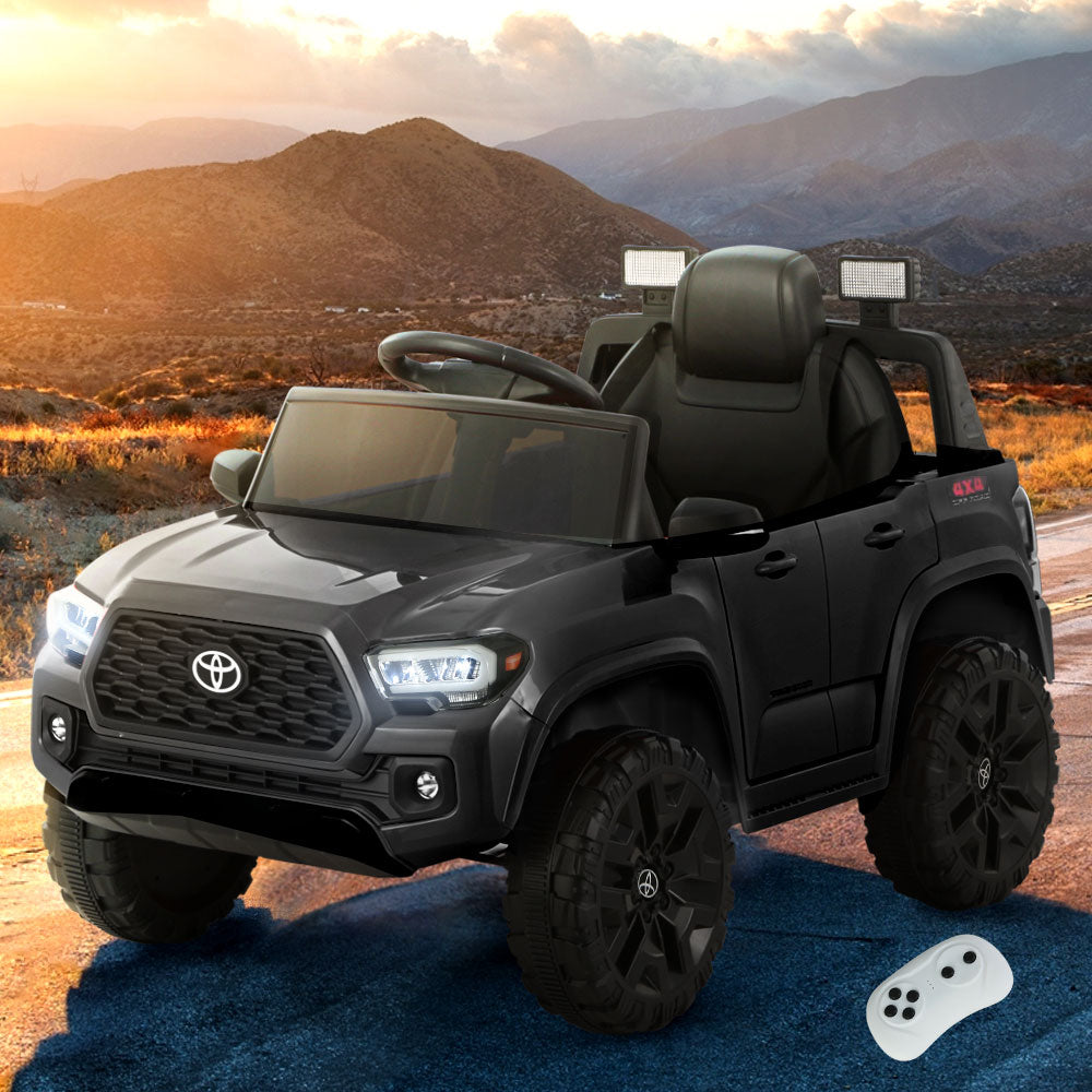 Kids Electric Ride-On Car – Toyota Tacoma Off-Road Jeep (12V, Black)
