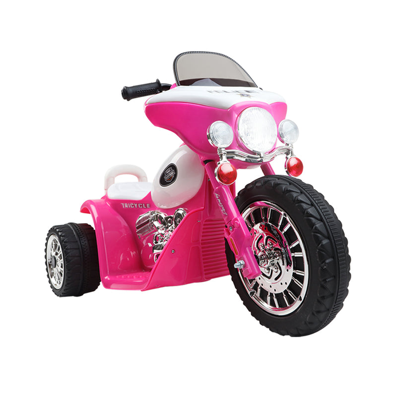 Rigo Kids 6V Electric Patrol Police Car – Pink