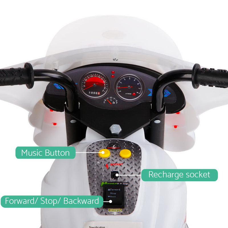 Rigo Kids Electric Police Motorcycle